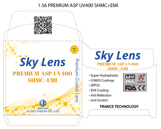 1.56 PREMIUM ASP UV400 SHMC+EMI