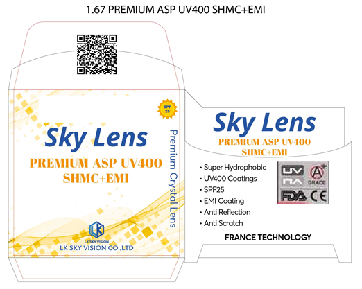1.67 PREMIUM ASP UV400 SHMC+EMI